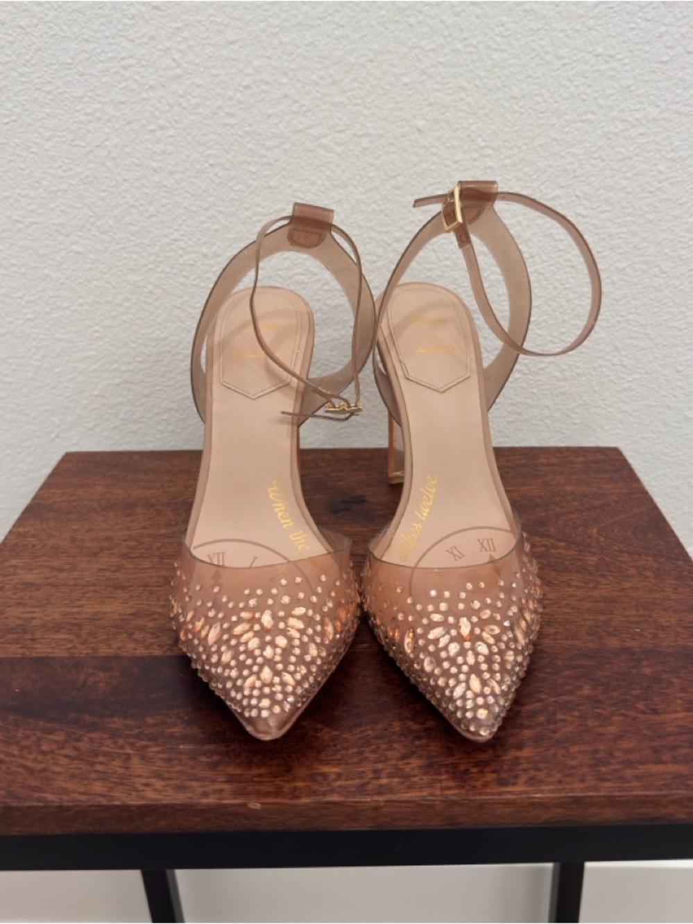 Disney x Aldo Cinderella Glass Slipper in Nude Bone